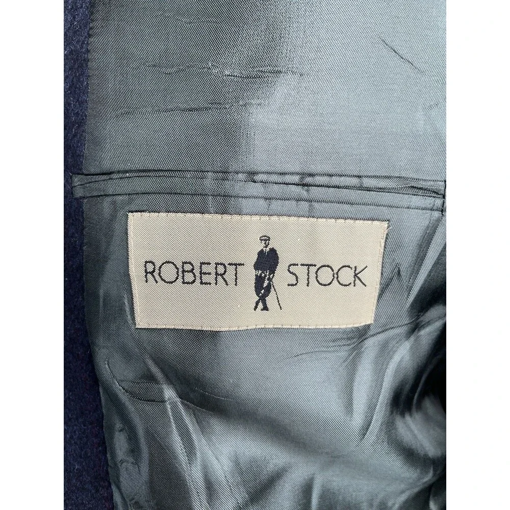 Vintage Robert Stock Men 39R Blazer Camel Hair Tweed Subtle Striped Sport Coat